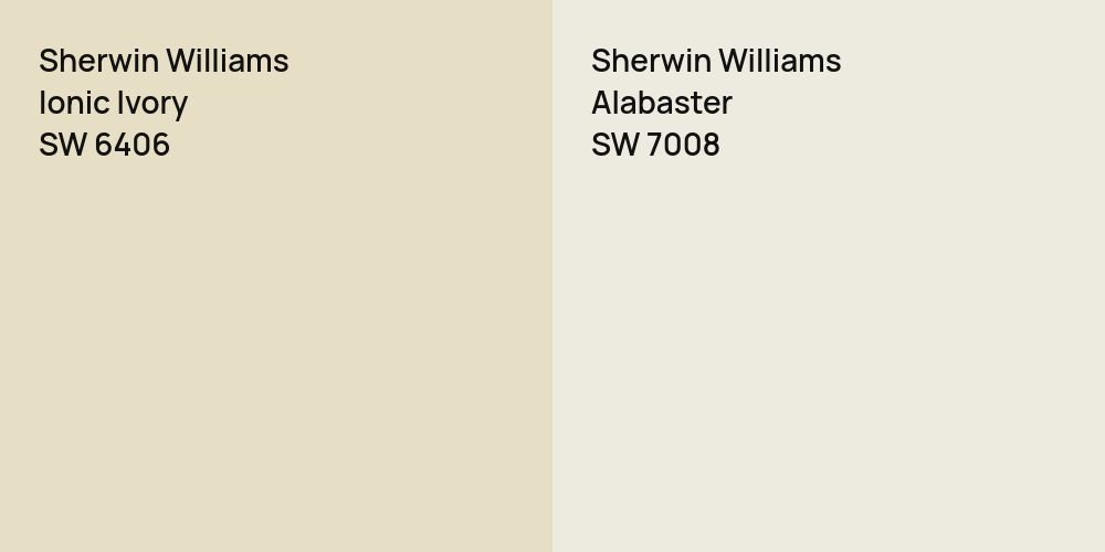 Sherwin Williams Ionic Ivory vs. Sherwin Williams Alabaster