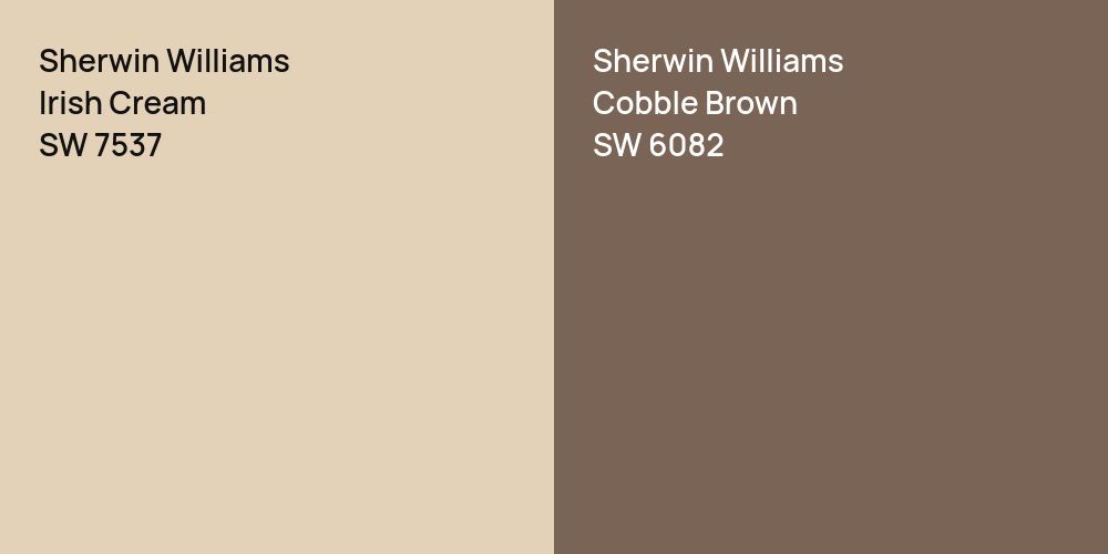 Sherwin Williams Irish Cream vs. Sherwin Williams Cobble Brown