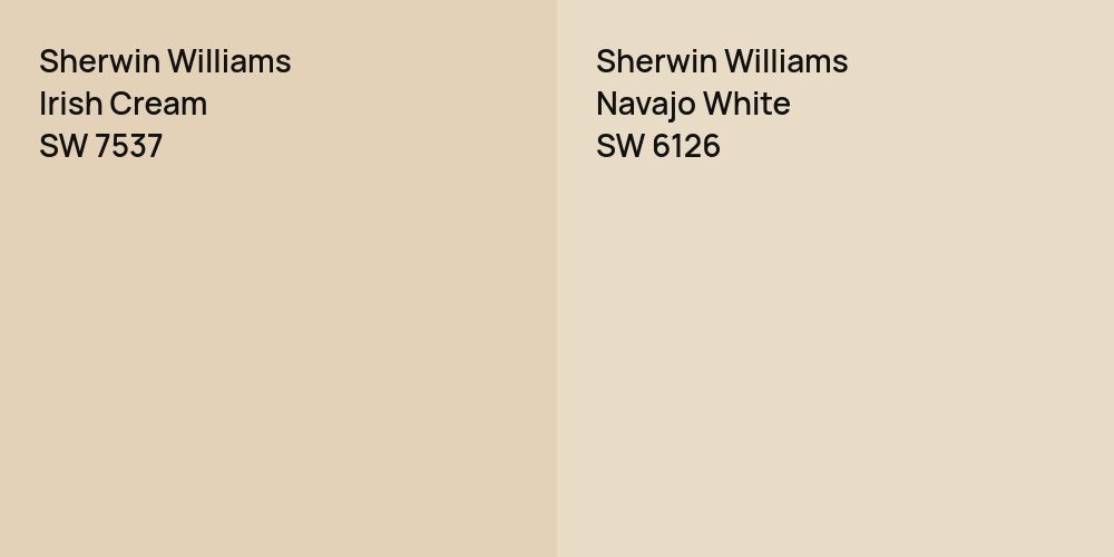 Sherwin Williams Irish Cream vs. Sherwin Williams Navajo White