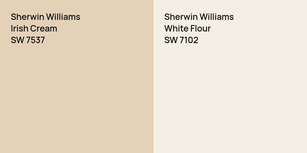 Sherwin Williams Irish Cream vs. Sherwin Williams White Flour