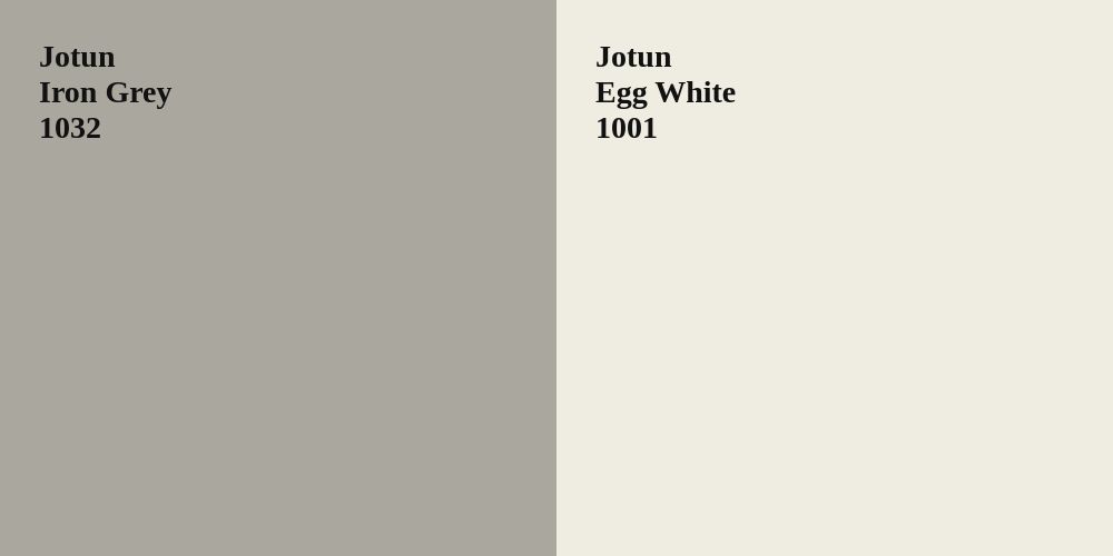 Jotun Iron Grey vs. Jotun Egg White