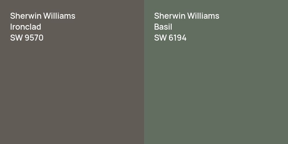 Sherwin Williams Ironclad vs. Sherwin Williams Basil