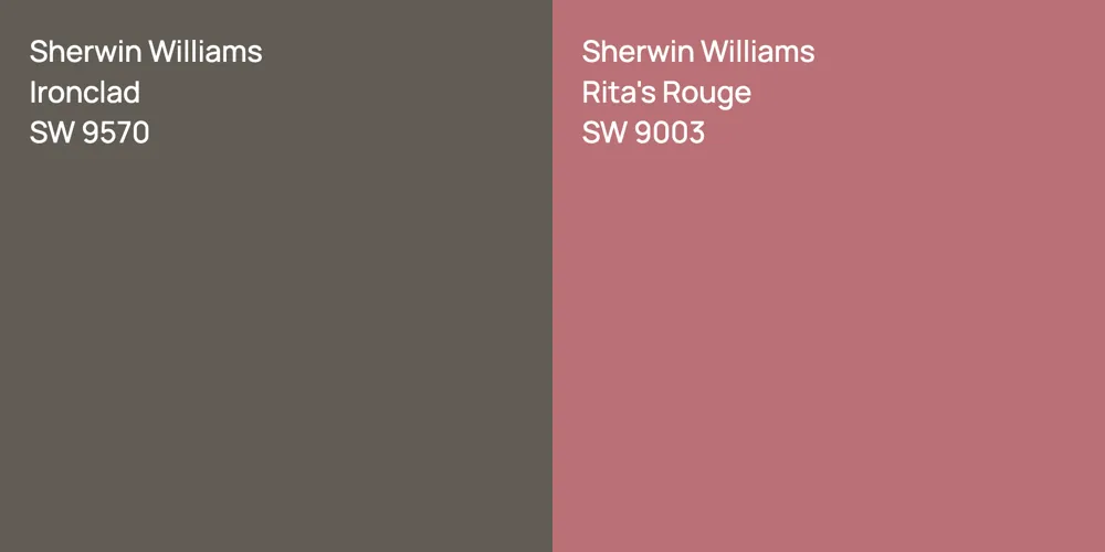 Sherwin Williams Ironclad vs. Sherwin Williams Rita's Rouge