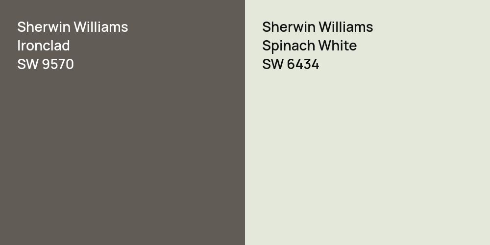 Sherwin Williams Ironclad vs. Sherwin Williams Spinach White