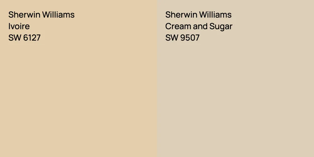 Sherwin Williams Ivoire vs. Sherwin Williams Cream and Sugar