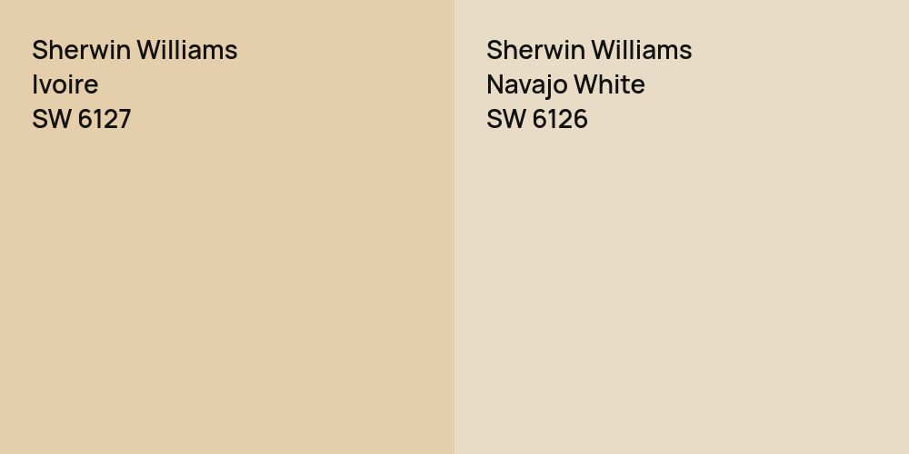 Sherwin Williams Ivoire vs. Sherwin Williams Navajo White