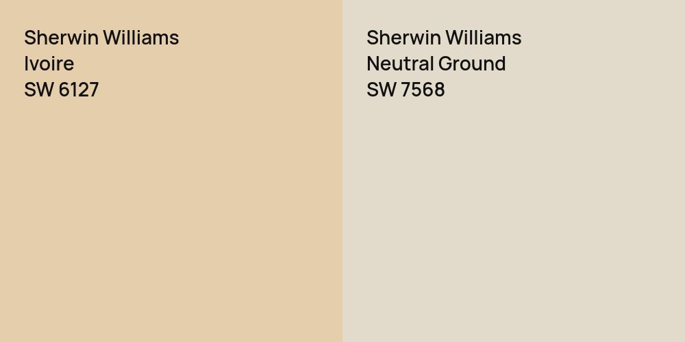 Sherwin Williams Ivoire vs. Sherwin Williams Neutral Ground