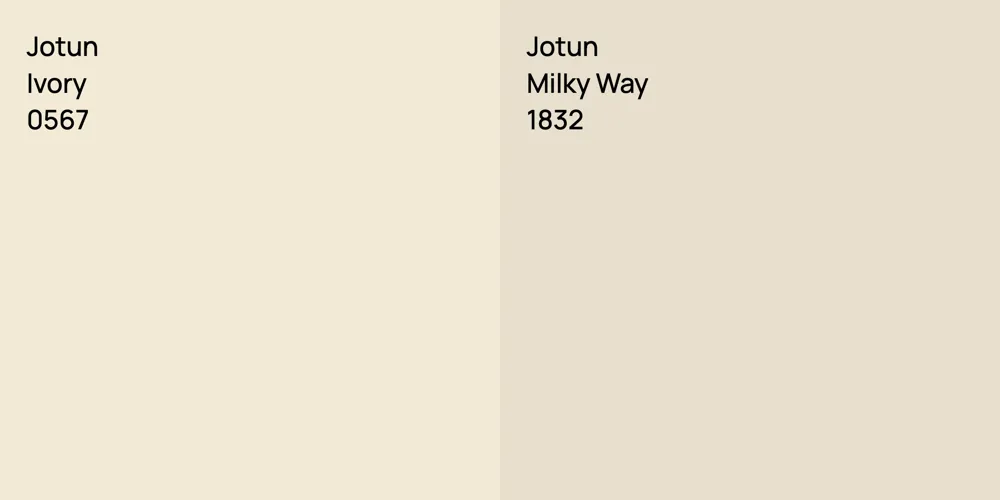 Jotun Ivory vs. Jotun Milky Way