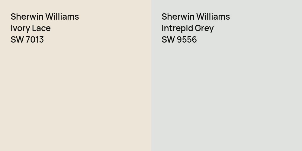 Sherwin Williams Ivory Lace vs. Sherwin Williams Intrepid Grey