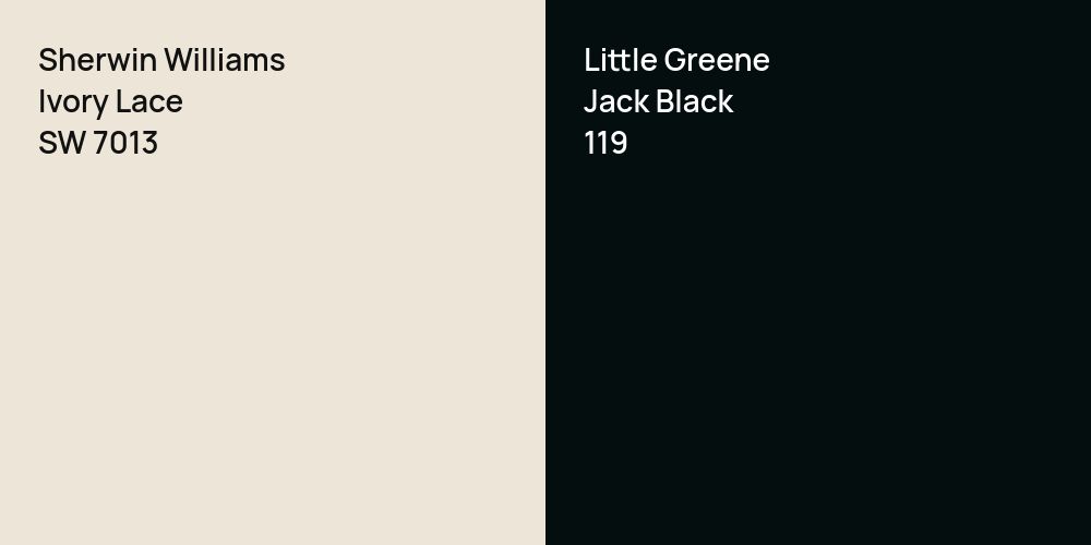 Sherwin Williams Ivory Lace vs. Little Greene Jack Black