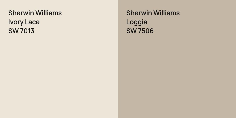 Sherwin Williams Ivory Lace vs. Sherwin Williams Loggia