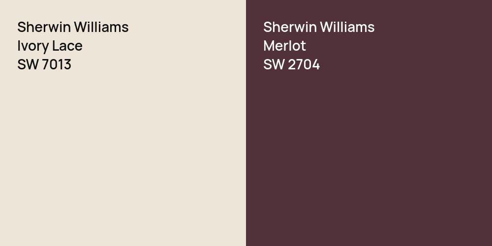 Sherwin Williams Ivory Lace vs. Sherwin Williams Merlot