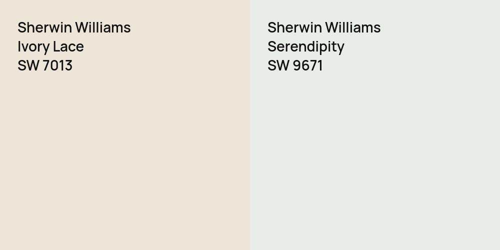 Sherwin Williams Ivory Lace vs. Sherwin Williams Serendipity