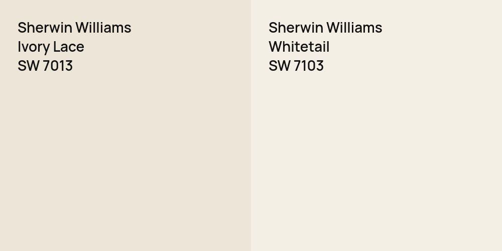 Sherwin Williams Ivory Lace vs. Sherwin Williams Whitetail