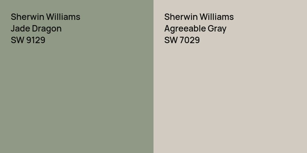 Sherwin Williams Jade Dragon vs. Sherwin Williams Agreeable Gray