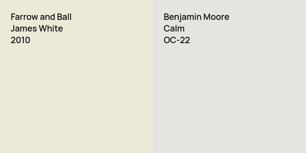 Farrow and Ball James White vs. Benjamin Moore Calm