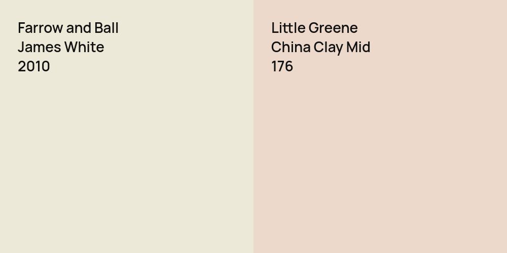 Farrow and Ball James White vs. Little Greene China Clay Mid