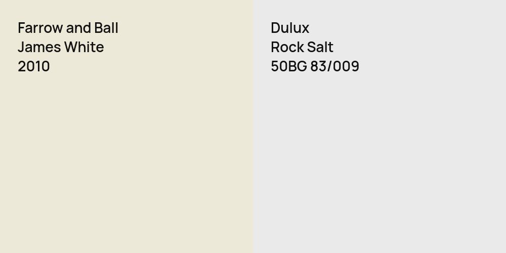 Farrow and Ball James White vs. Dulux Rock Salt