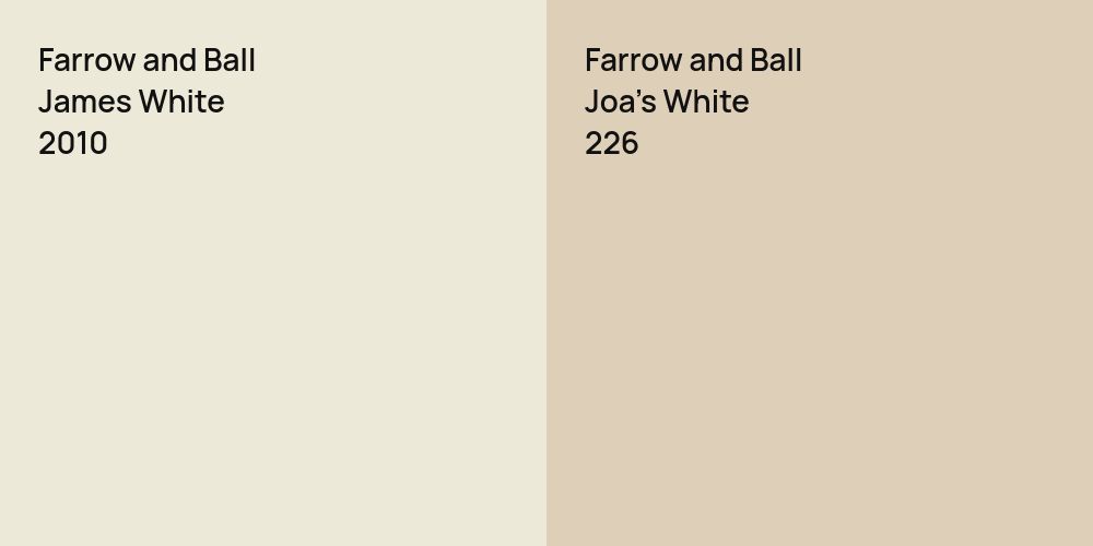 Farrow and Ball James White vs. Farrow and Ball Joa's White