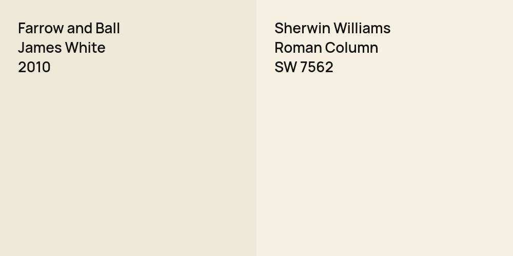 Farrow and Ball James White vs. Sherwin Williams Roman Column