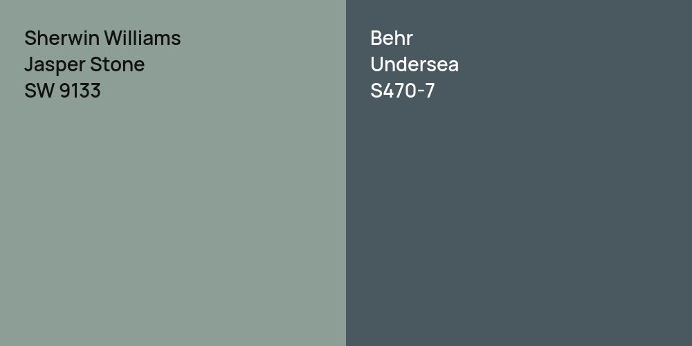 Sherwin Williams Jasper Stone vs. Behr Undersea