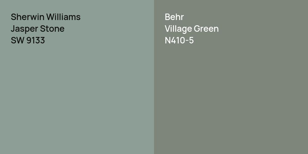 Sherwin Williams Jasper Stone vs. Behr Village Green