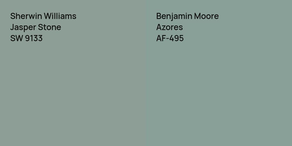 Sherwin Williams Jasper Stone vs. Benjamin Moore Azores