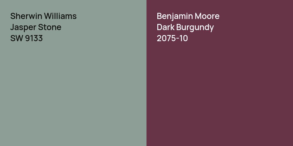 Sherwin Williams Jasper Stone vs. Benjamin Moore Dark Burgundy