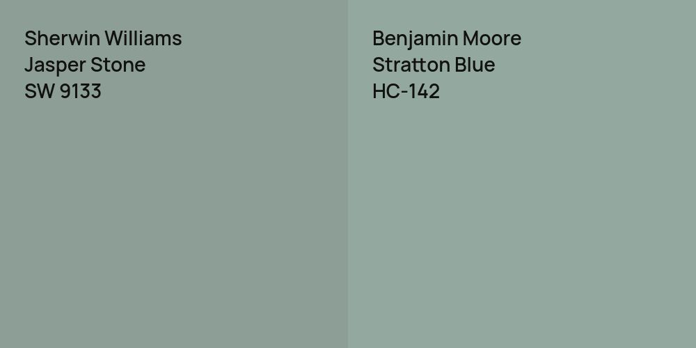 Sherwin Williams Jasper Stone vs. Benjamin Moore Stratton Blue