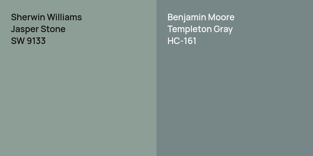 Sherwin Williams Jasper Stone vs. Benjamin Moore Templeton Gray