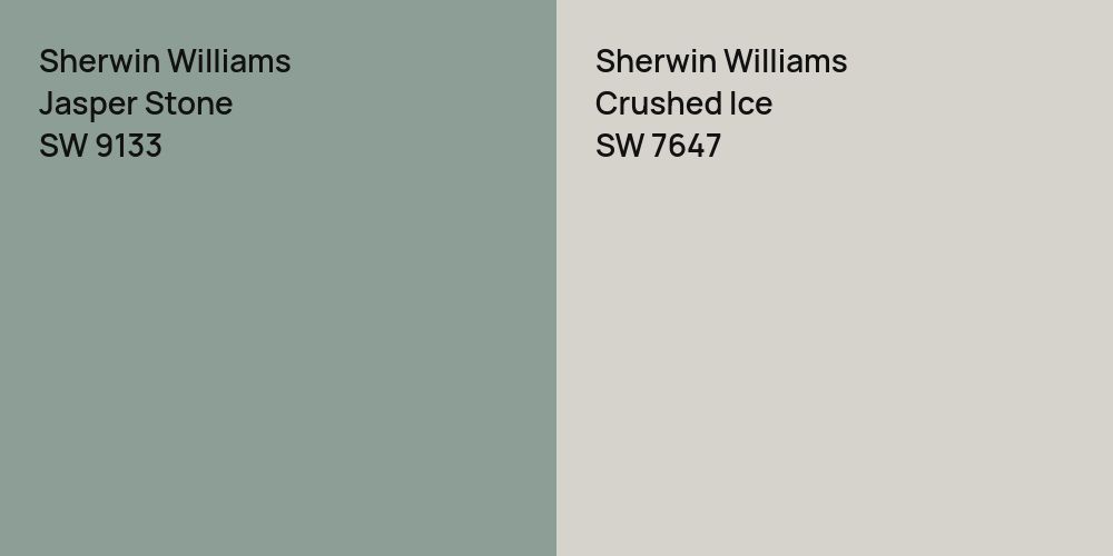 Sherwin Williams Jasper Stone vs. Sherwin Williams Crushed Ice