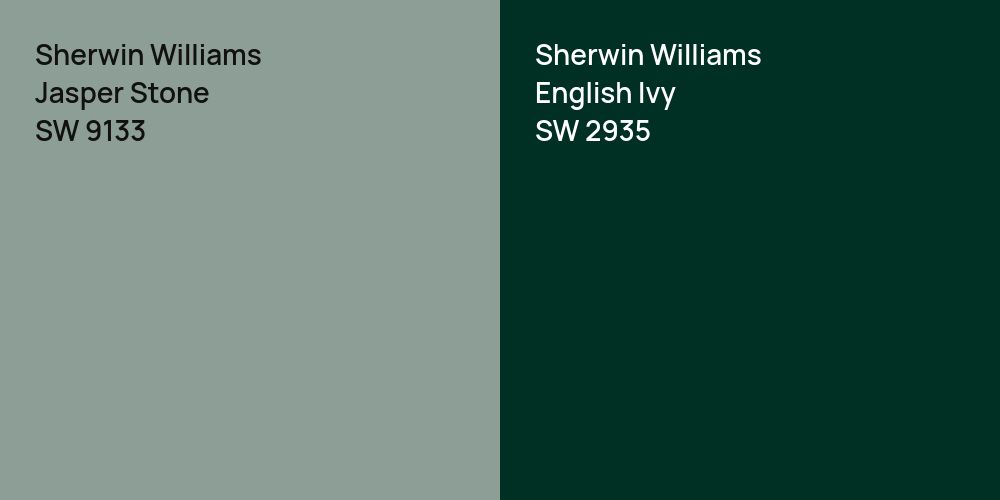 Sherwin Williams Jasper Stone vs. Sherwin Williams English Ivy