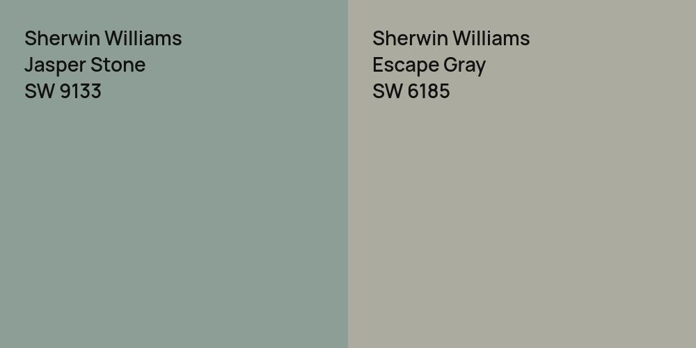 Sherwin Williams Jasper Stone vs. Sherwin Williams Escape Gray