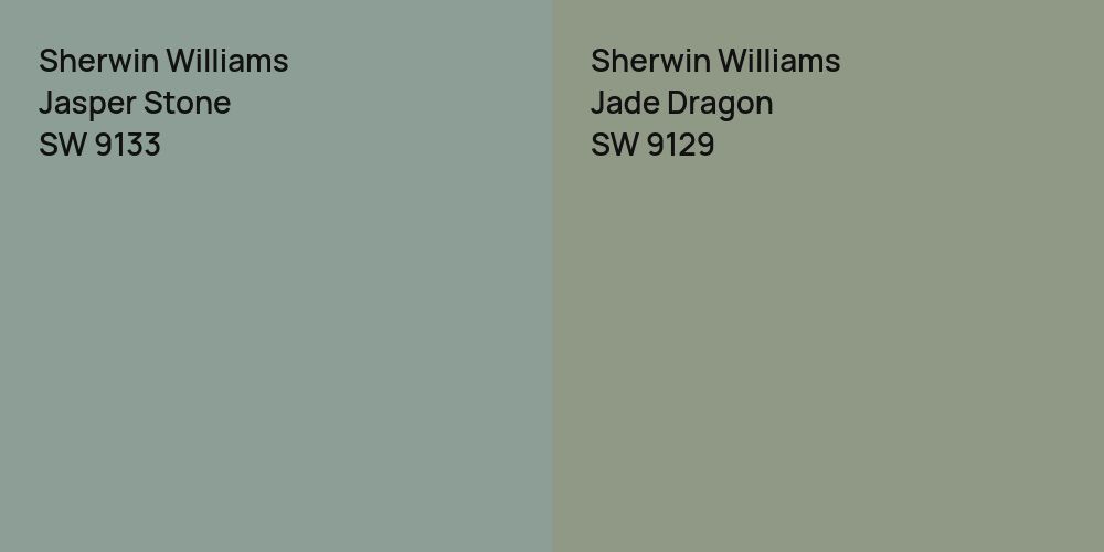 Sherwin Williams Jasper Stone vs. Sherwin Williams Jade Dragon