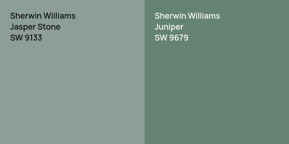 Sherwin Williams Jasper Stone vs. Sherwin Williams Juniper