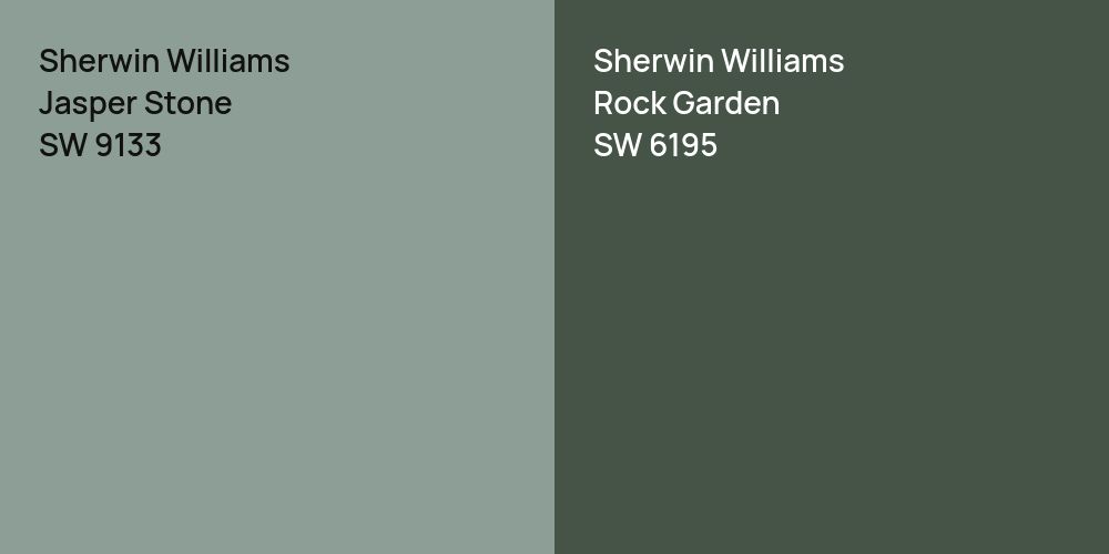 Sherwin Williams Jasper Stone vs. Sherwin Williams Rock Garden