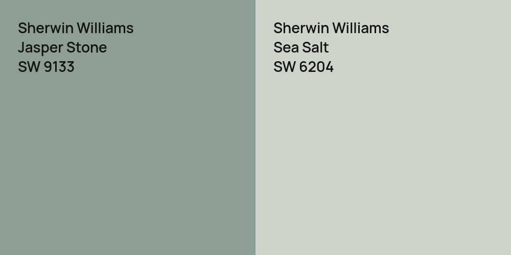 Sherwin Williams Jasper Stone vs. Sherwin Williams Sea Salt