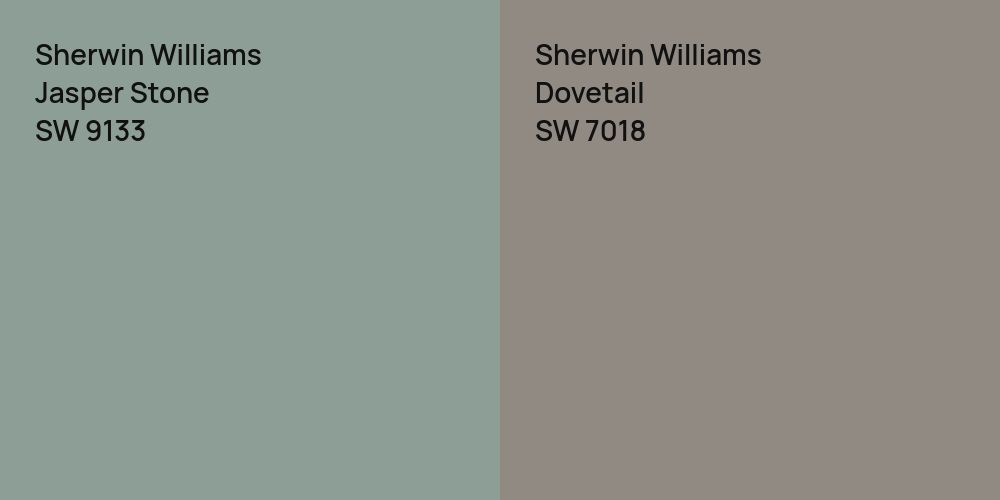 Sherwin Williams Jasper Stone vs. Sherwin Williams Dovetail