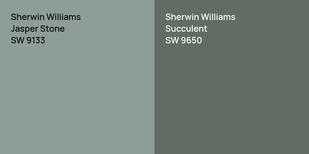 Sherwin Williams Jasper Stone vs. Sherwin Williams Succulent