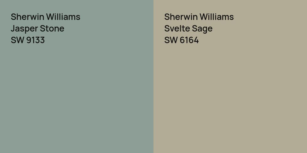 Sherwin Williams Jasper Stone vs. Sherwin Williams Svelte Sage