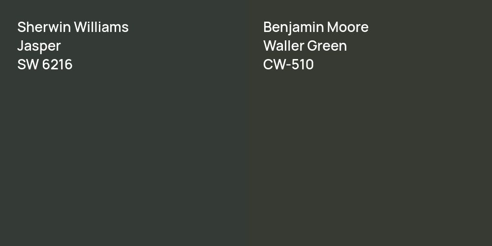 Sherwin Williams Jasper vs. Benjamin Moore Waller Green