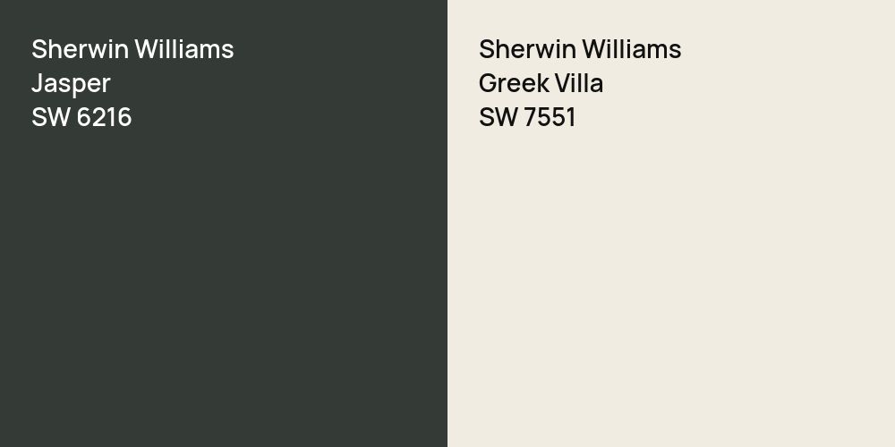 Sherwin Williams Jasper vs. Sherwin Williams Greek Villa