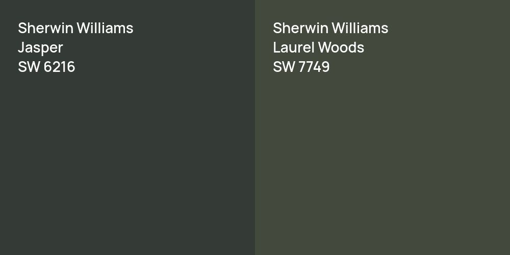 Sherwin Williams Jasper vs. Sherwin Williams Laurel Woods