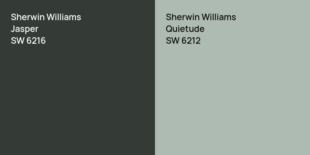 Sherwin Williams Jasper vs. Sherwin Williams Quietude