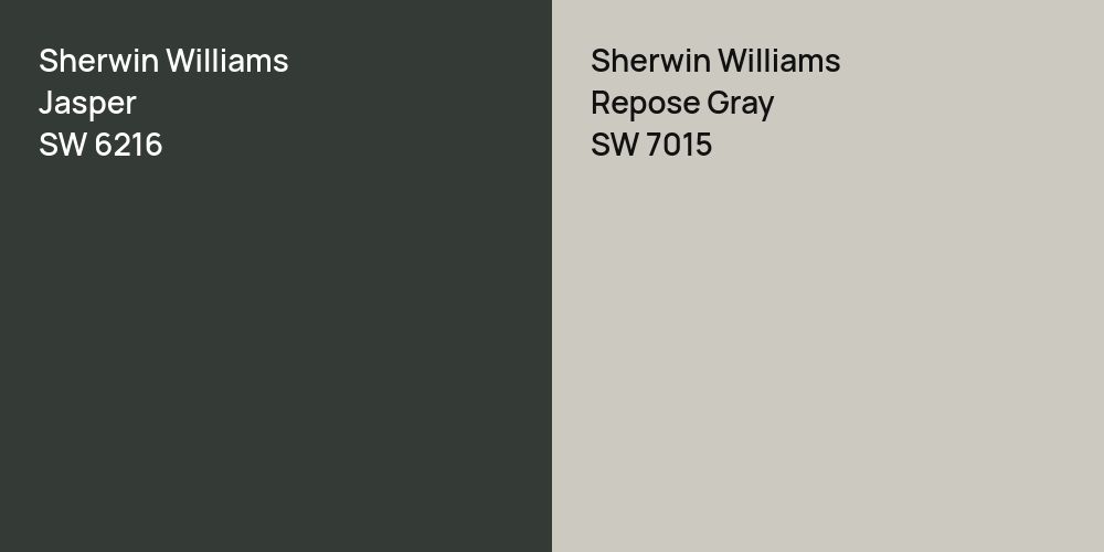 Sherwin Williams Jasper vs. Sherwin Williams Repose Gray