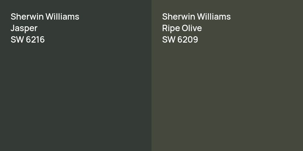 Sherwin Williams Jasper vs. Sherwin Williams Ripe Olive