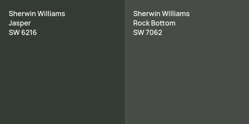 Sherwin Williams Jasper vs. Sherwin Williams Rock Bottom