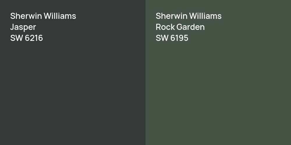 Sherwin Williams Jasper vs. Sherwin Williams Rock Garden