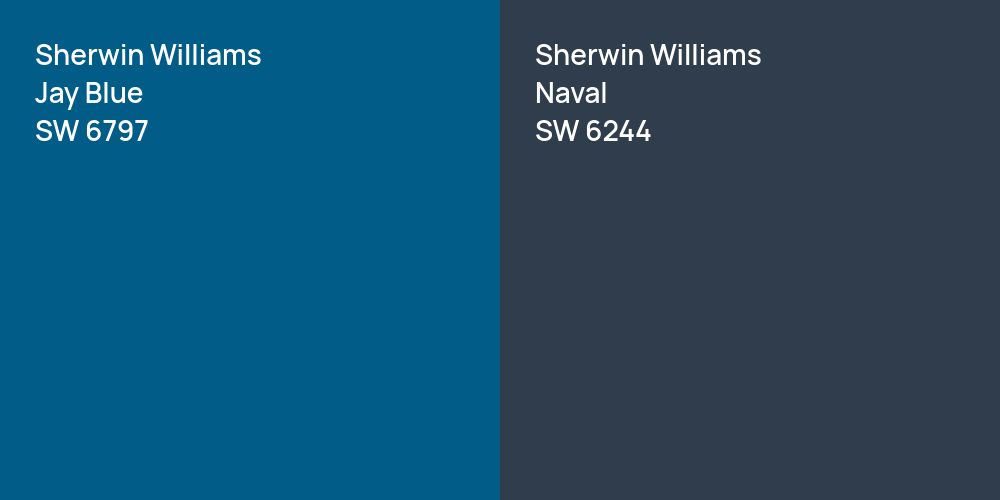 Sherwin Williams Jay Blue vs. Sherwin Williams Naval