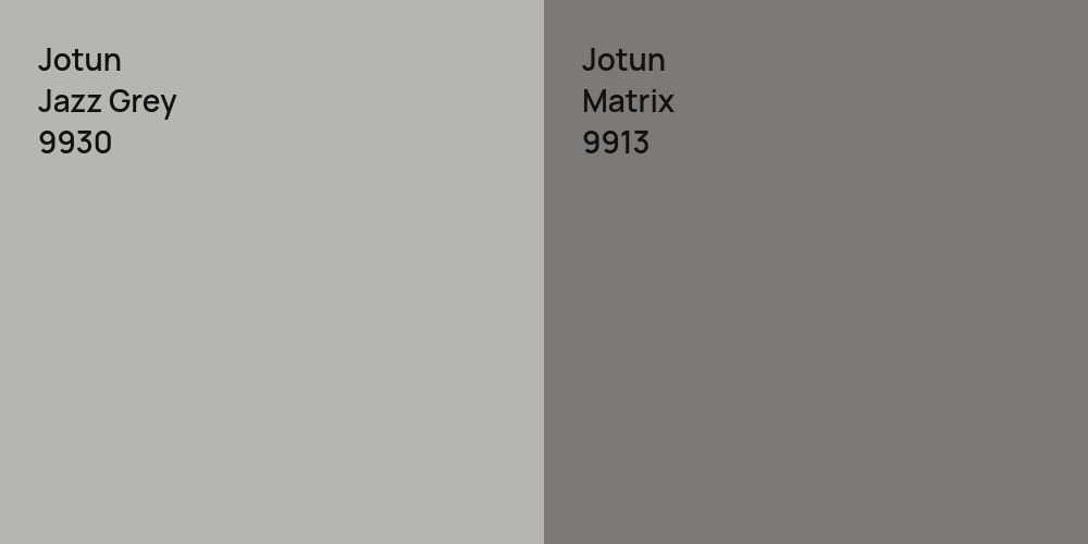 Jotun Jazz Grey vs. Jotun Matrix